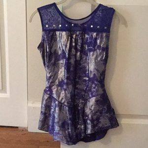 Blue figure skating dress